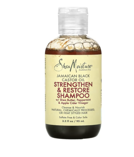 SheaMoisture، شامبو زيت الخروع الأسود الجامايكي لتقوية الشعر واستعادة حيويته، 3.2 أونصة سائلة (95 مل)